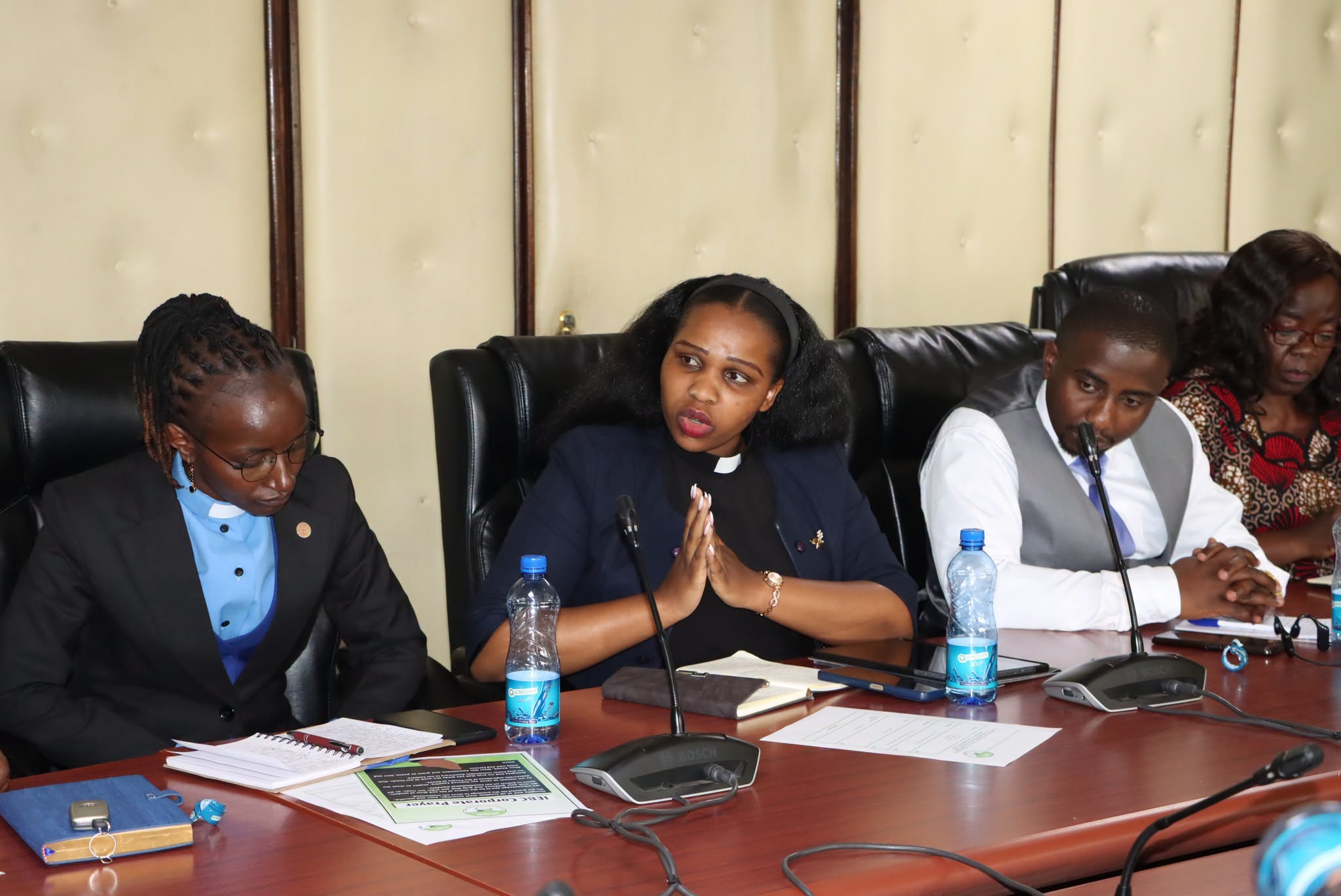 NCCK Officials during meeting with IEBC NCCK Officials during meeting with IEBC