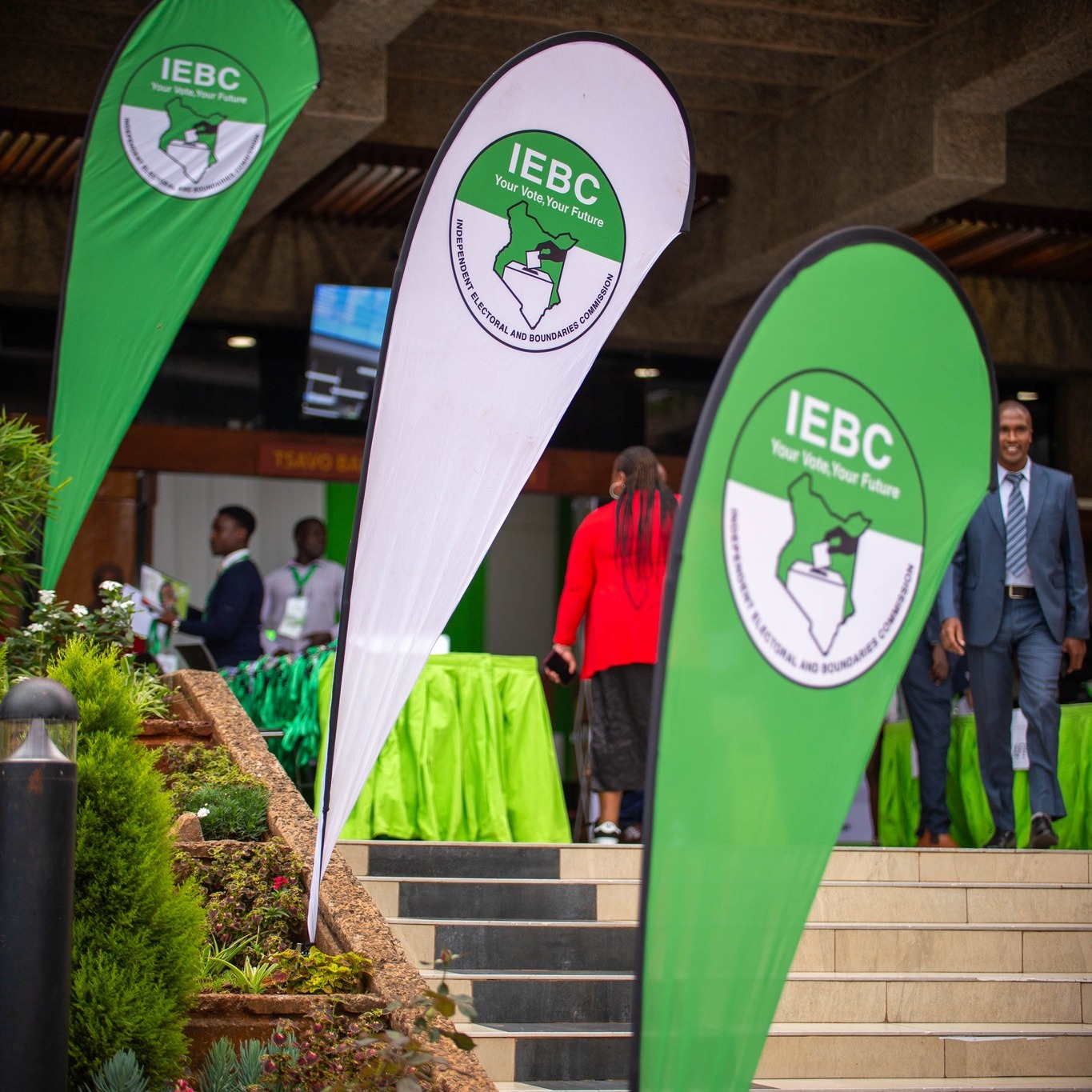 IEBC Banners Outside The KICC grounds