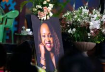 “I Leave it to God”- Rose Kimwatu’s Husband Says Following her Burial at Night. Rose Kimwatu's Portrait Used During Her Burial