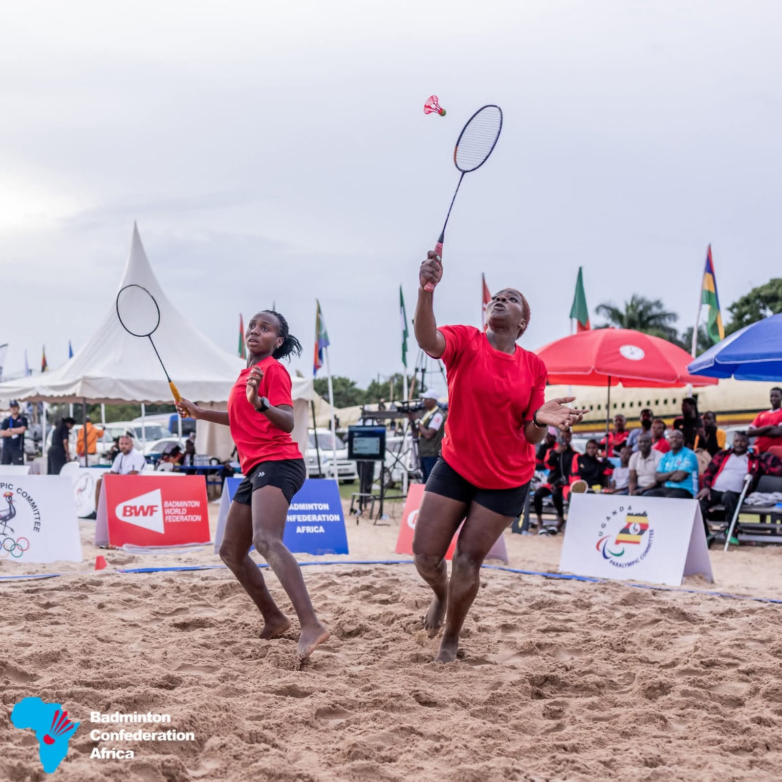Airbadminton players