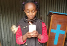 Kenya Ranked 54th in Watch-list of Christian Persecutions. A child at a Church Pulpit in Ethiopia || Image Courtesy ARISE AFRICA