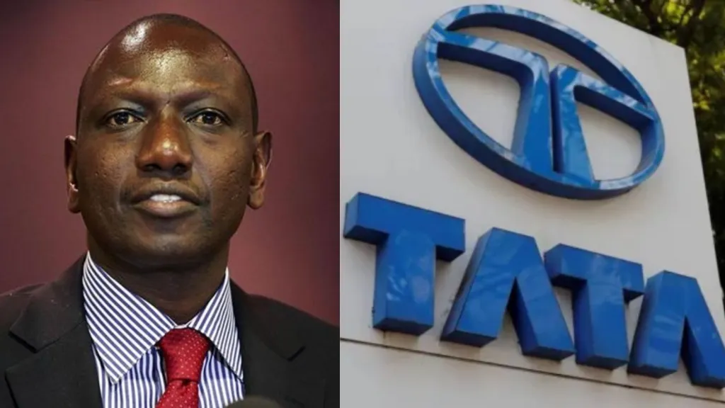 Image of President William Ruto alongside the Logo of Tata Chemicals Image of President William Ruto alongside the Logo of Tata Chemicals.