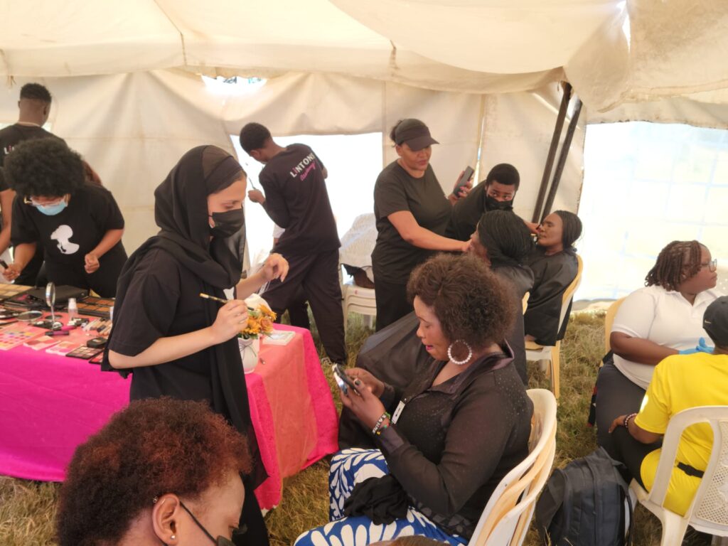 A make up session for cancer survivors at The Kenyatta National Hospital by Wigs and Wings